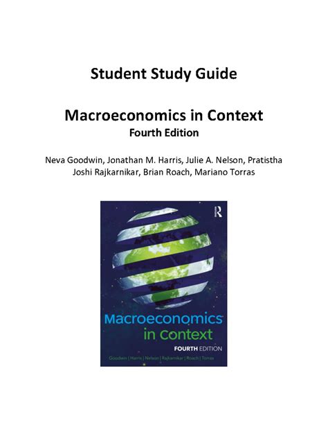 macroeconomics in context study guide PDF