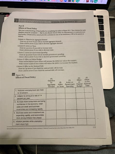 macroeconomics lesson 8 activity 30 answers PDF
