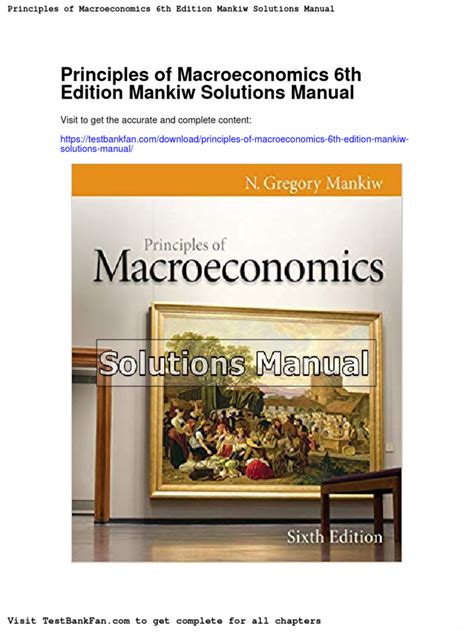 macroeconomics mankiw solutions manual pdf Epub