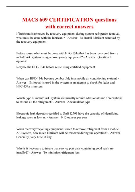 macs 609 test answers Reader