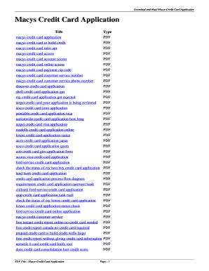 macys credit card application Epub