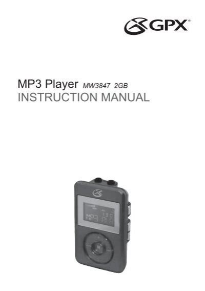 madwaves mp3 player owners manual PDF