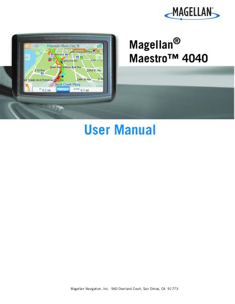 magellan 4040 user guide Epub