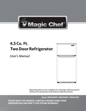 magic chef ctb1821ar refrigerators owners manual Doc