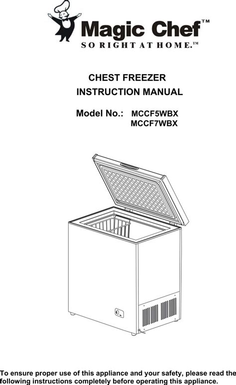 magic chef freezer service manual Doc