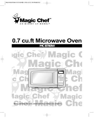 magic chef mcb780w user guide PDF