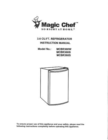 magic chef mcbr360b mcbr360s mcbr360w user guide Doc