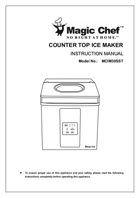 magic chef mcim30sst user guide Doc