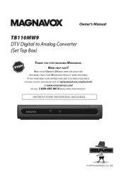 magnavox digital to analog tv converter tb110mw9 manual Doc