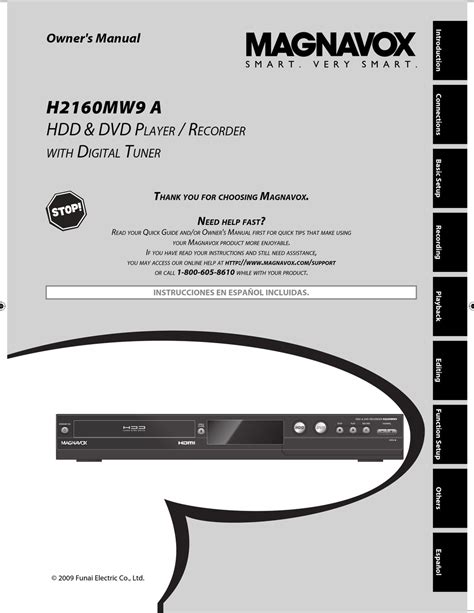 magnavox h2160mw9 owners manual PDF