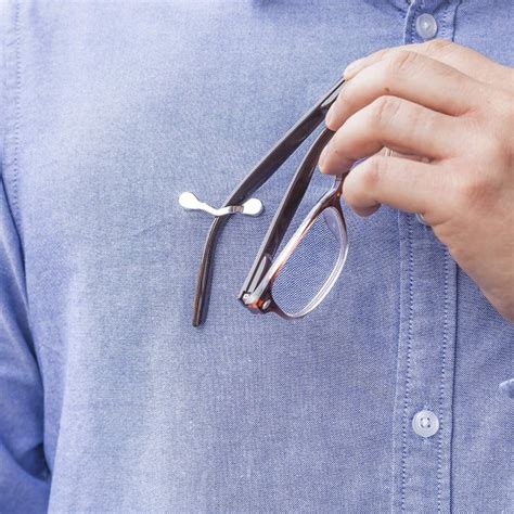 magnetic eyeglass holder for shirt