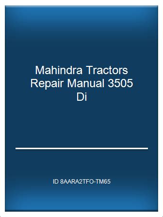 mahindra 3505 di service manual Doc