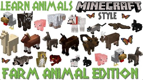 main amials for a farm minecraft