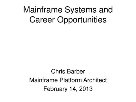 mainframe opportunities