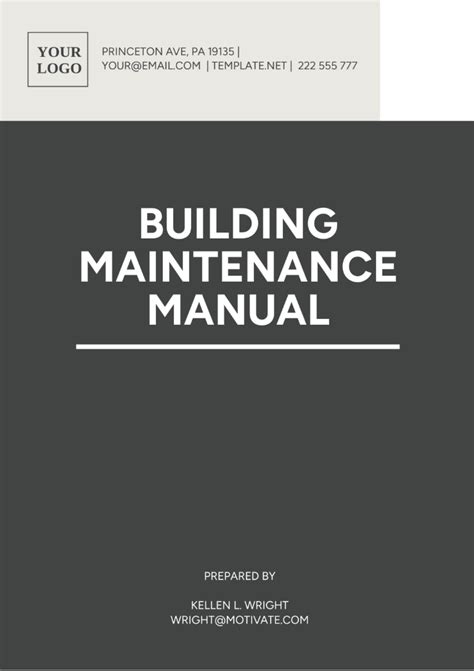 maintenance manual template pdf Doc