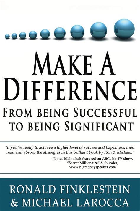 make a difference from being successful to being significant Reader