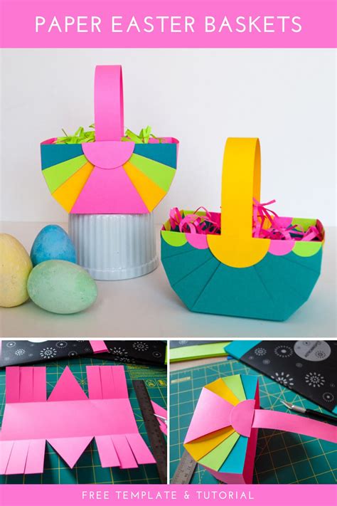 make a paper easter basket template PDF