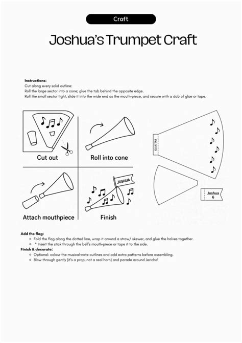 make a paper trumpet template Reader