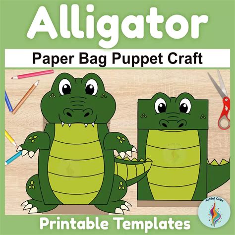 making an alligator puppet from paper bag Doc
