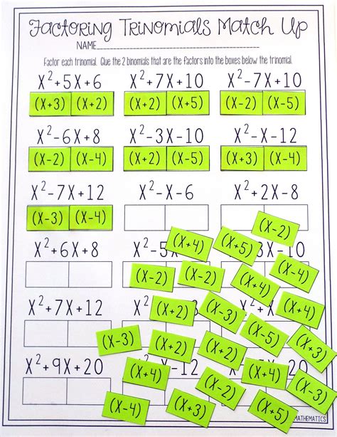 making connections with factoring algebra 2 pdf PDF
