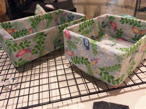 making romantic fabric covered boxes Reader