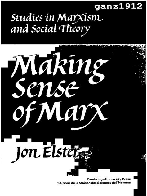 making sense of marx studies in marxism and social theory Epub