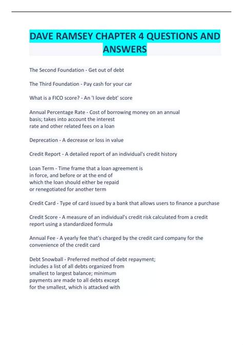 making the minimum chapter 4 answers dave ramsey Epub