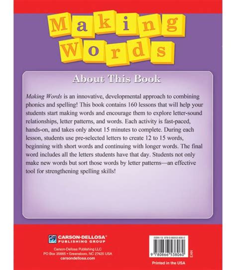 making words grades 1 3 multilevel hands on phonics and spelling activities Epub