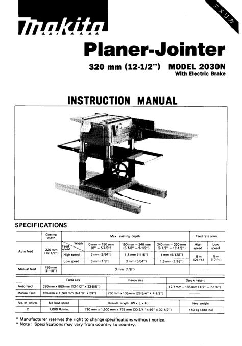 makita 2030n user guide PDF