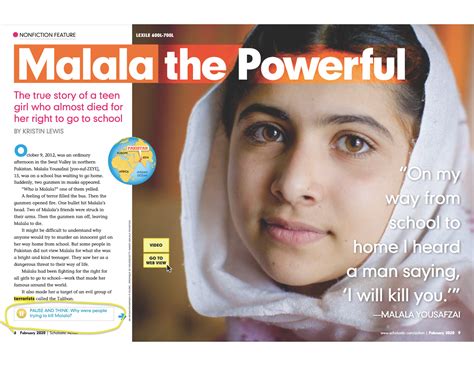 malala the powerful scholastic article Kindle Editon