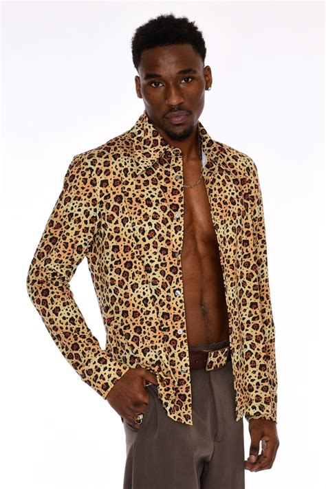 male animal print shirt