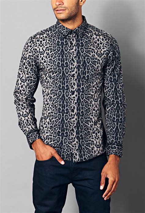 male animal print shirts