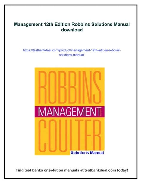 management 12th edition by robbins Epub