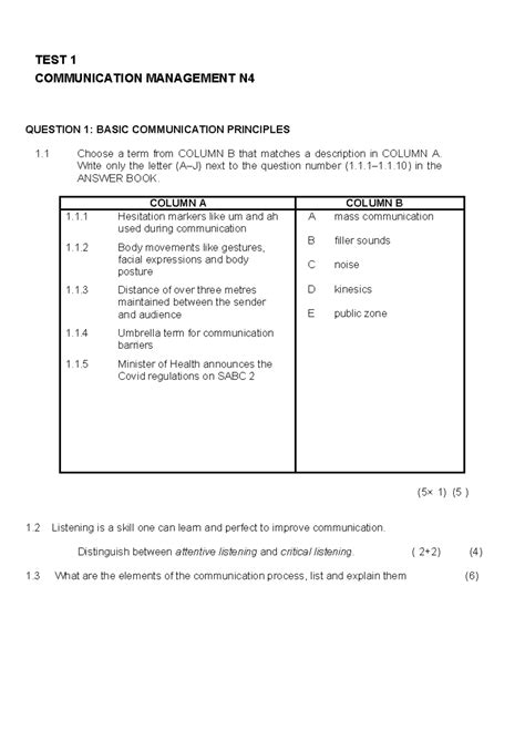 management communication n4 exam papers Kindle Editon