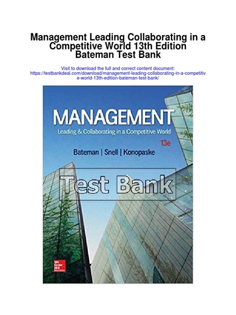 management leading collaborating test bank Ebook Epub