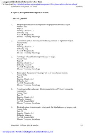 management schermerhorn case study 12 answers pdf Epub