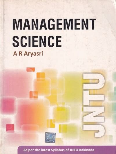 management science by aryasri jntu Ebook Kindle Editon