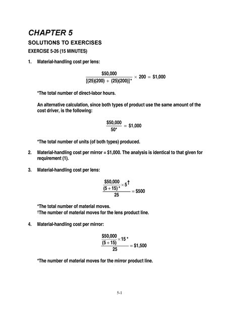 managerial accounting chapter 5 solutions Doc