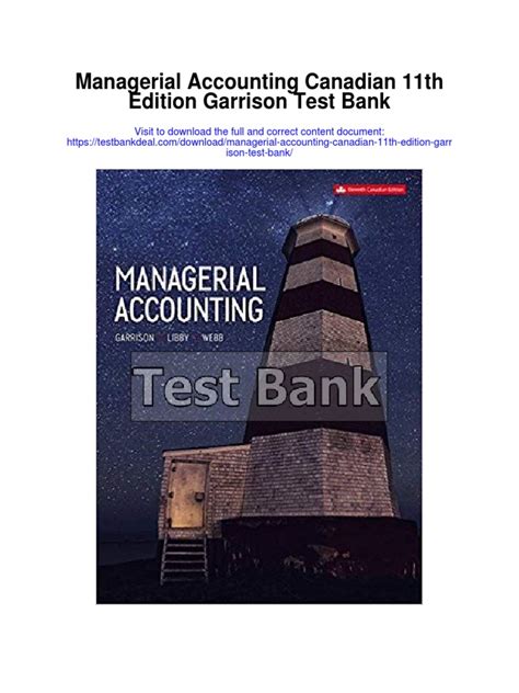 managerial accounting garrison 11 edition test bank PDF