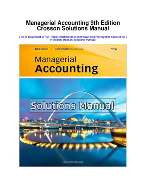managerial accounting solutions by crosson and needles PDF Reader