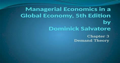 managerial economics by dominick salvatore 5th edition Doc