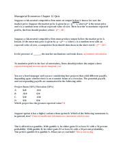 managerial economics chapter 12 answers Doc