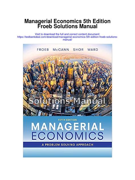 managerial economics solutions manual froeb pdf Kindle Editon