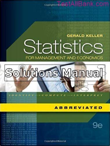 managerial statistics keller 9th edition solution manual Kindle Editon
