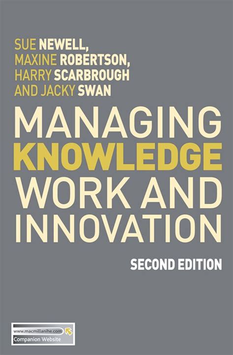 managing knowledge work and innovation 2nd edition PDF