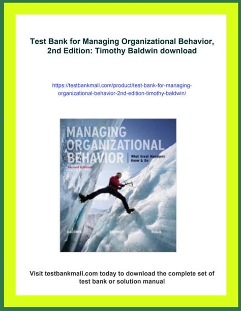 managing organizational behavior 2nd edition Kindle Editon