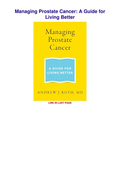 managing prostate cancer living better Kindle Editon