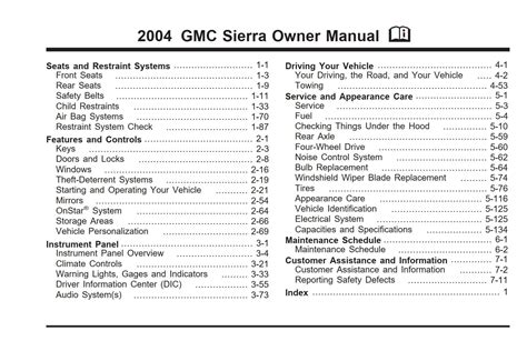 manual 2004 gmc sierra Doc