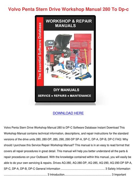 manual 280 stern drive PDF