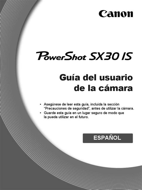 manual canon sx30is espanol Reader